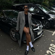 a photo of a woman wearing affordable fall fashion finds