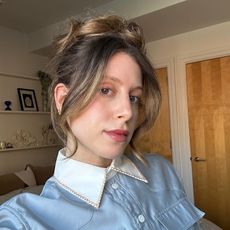 Jamie Schneider with an effortless updo